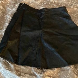 Black leather skirt